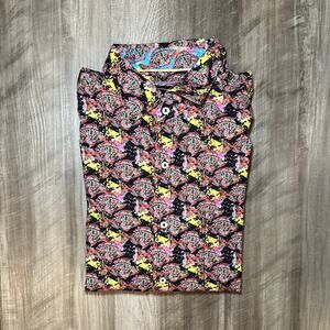 David Smith Australia Tropical Fish Short Sleeve Button Down - 2XL